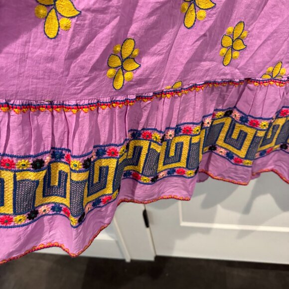 Oliphant Purple Dress with Embroidered Flowers - Picture 11 of 11